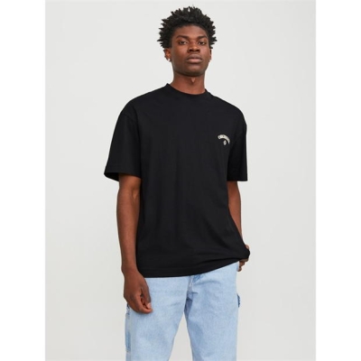 Tricou Jack and Jones Back imprimeu Graphic maneca scurta negru