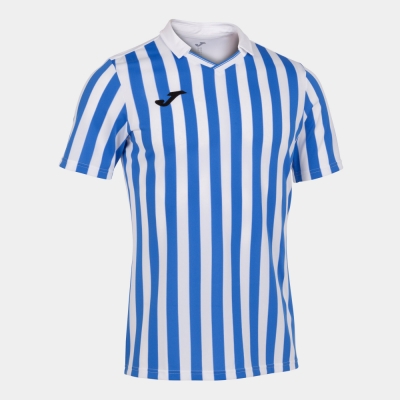 Tricou Joma Copa II cu Maneca Scurta alb Royal albastru roial