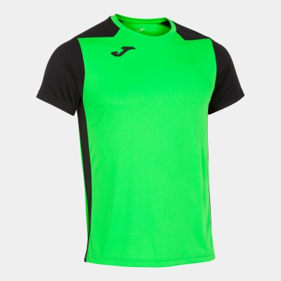 Tricou Joma Record II cu Maneca Scurta Fluor verde negru fosforescent