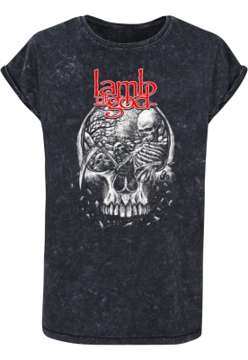 Tricou Lamb Of God - Tombskull Acid Washed pentru Femei negru Merchcode