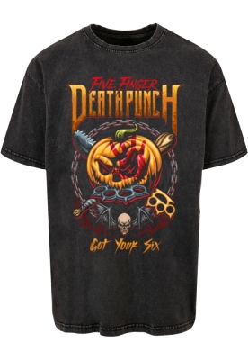 Tricou larg Five Finger Death Punch - Got Your Six Washed negru Merchcode