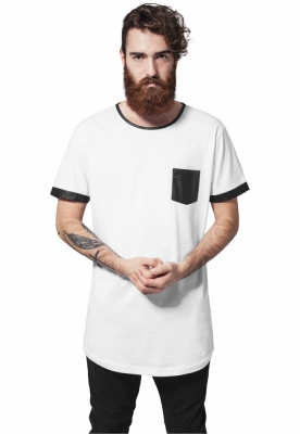 Lung piele ecologica Tee alb negru Urban Classics