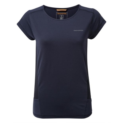 Tricou maneca scurta Craghoppers Crag Atmos femei albastru bleumarin