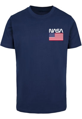 Tricou NASA - Stars and Stripes deschis bleumarin Merchcode