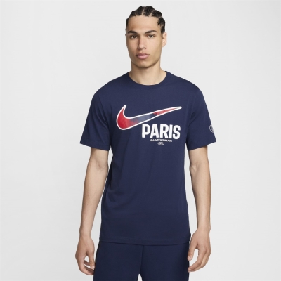 Tricou Nike Paris Saint Germain Swoosh pentru adulti albastru