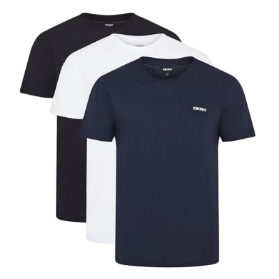 Tricou Set de 3 DKNY maneca scurta pentru Barbati negru alb bleumarin