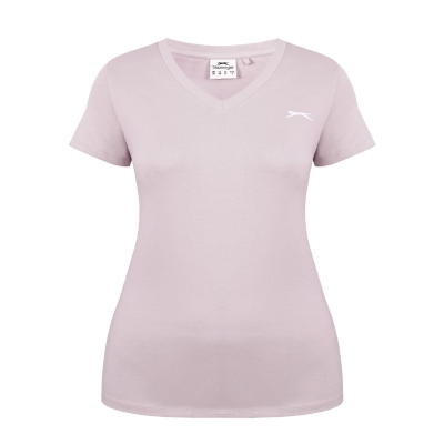 Tricou Slazenger cu decolteu in V pentru Femei lila snow