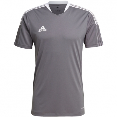 Tricou sport antrenament Adidas Tiro 21 gri GM7587