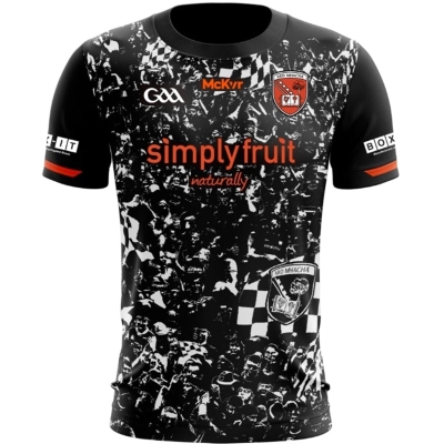 Tricou sport antrenament McKeever Sports Armagh Vital pentru copii negru alb