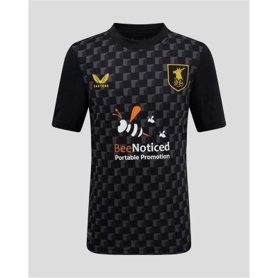 Tricou sport Third Castore Mansfield Town 2024 2025 Juniors negru