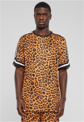 Tricou supradimensionat plasa AOP orangeleopard Urban Classics