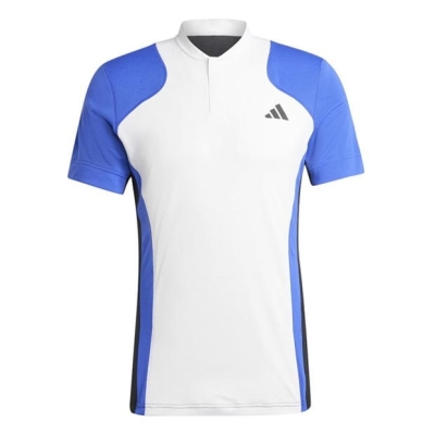 Tricouri Polo adidas tenis Pro HEAT.RDY FreeLift pentru Barbati alb bleumarin negru