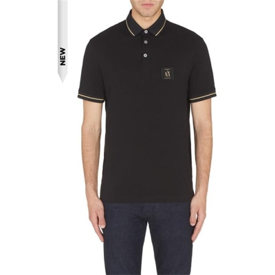 Tricouri polo Armani Exchange Small Icon negru gld