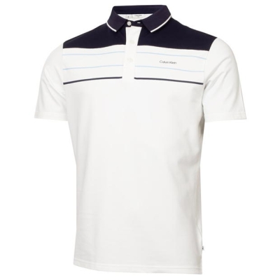 Tricouri Polo Calvin Klein Golf Fairway pentru Barbati alb albastru