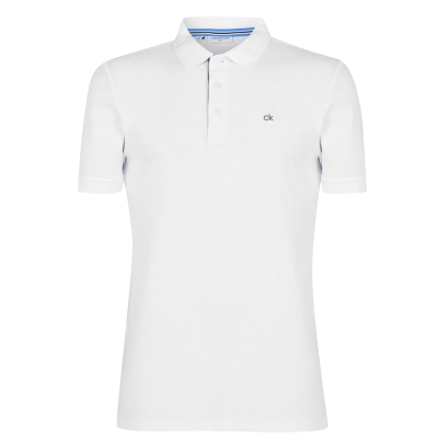 Tricouri Polo Calvin Klein Golf Golf bumbac pentru Barbati alb