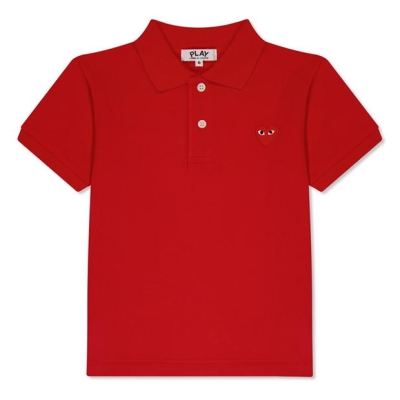 Tricouri Polo COMME DES GARCONS PLAY Peeping Heart pentru copii rosu