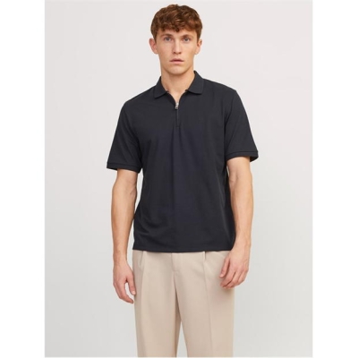 Tricouri Polo cu Maneca Scurta Jack and Jones Mac cu fermoar Collar inchis bleumarin