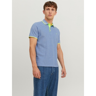 Tricouri Polo cu Maneca Scurta Jack and Jones Paulos Tipped Pique bright albastru