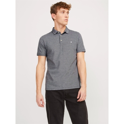 Tricouri Polo cu Maneca Scurta Jack and Jones Paulos Tipped Pique gri inchis