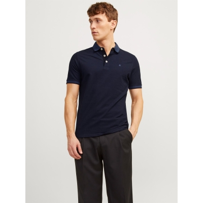 Tricouri Polo cu Maneca Scurta Jack and Jones Paulos Tipped Pique inchis bleumarin