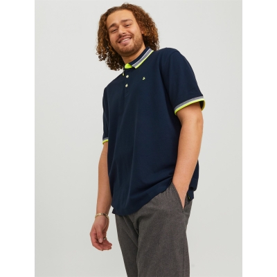 Tricouri Polo cu Maneca Scurta Jack and Jones Paulos Tipped Pique marimi mari pentru Barbati inchis bleumarin