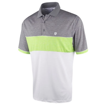 Tricouri Polo Island verde Golf Colour Block pentru Barbati alb