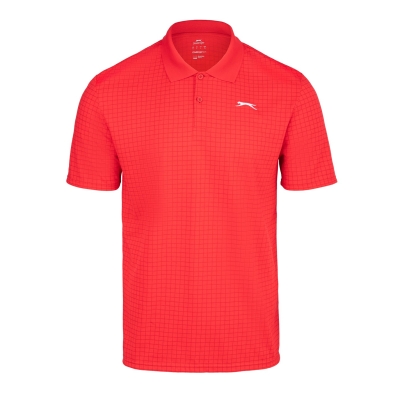 Tricouri polo pentru golf Slazenger Check pentru Barbati rosu