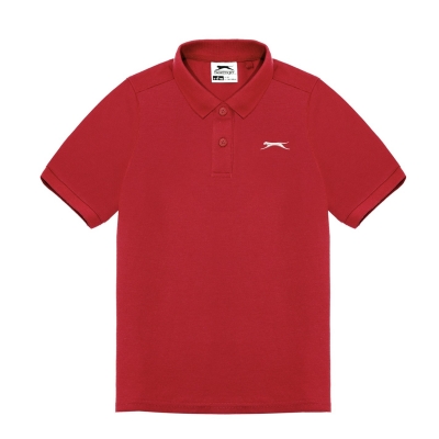 Tricouri polo simple Slazenger pentru baietei rosu