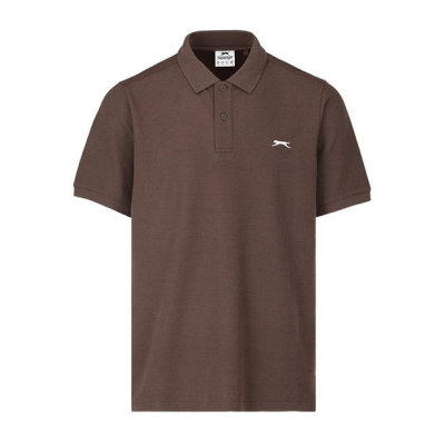 Tricouri polo simple Slazenger pentru Barbati maro