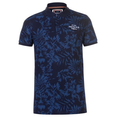 Tricouri Polo SoulCal AOP pentru Barbati bleumarin floral