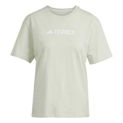 Tricou cu logo adidas Terrex clasic -Shirt pentru femei gri verde