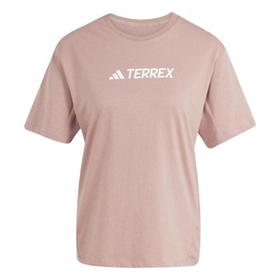 Tricou cu logo adidas Terrex clasic -Shirt pentru femei warm multicolor