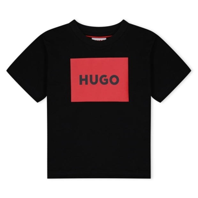 Tricouri sport Tricou cu logo HUGO Framed - pentru copii negru 09b