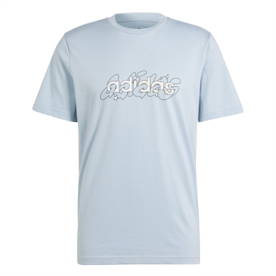 Tricouri Tricou cu logo adidas Essentials Single Jersey - pentru Barbati albastru illustrate