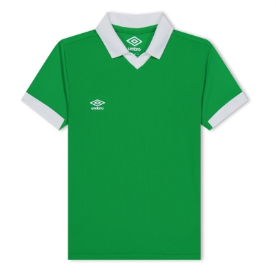 Umbro Essential Team cu maneca scurta Top Juniors verde alb