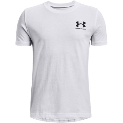 Sort cu logo Under ARMOUR UA Left Chest Sleeve pentru baieti alb