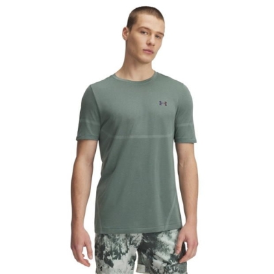 Under ARMOUR UA Vanish Elite Seamless maneca scurta pentru Barbati silica verde