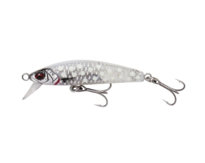 VOBLER GRAVITY MINNOW 5CM 8G CRISTAL alb GLOW marime 14 SAVAGE GEAR