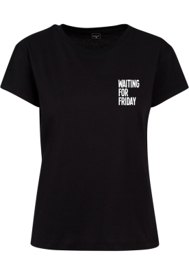 Waiting for Friday Tee negru Mister Tee