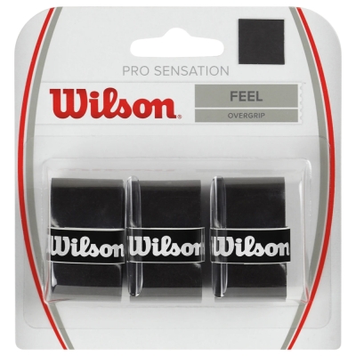 Wilson Pro Sensation Feel Overgrip 3 bucati. negru WRZ4010BK