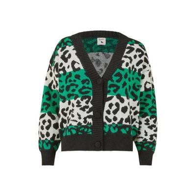 Yumi Yumi verde Animal cu dungi tricot Cardifan