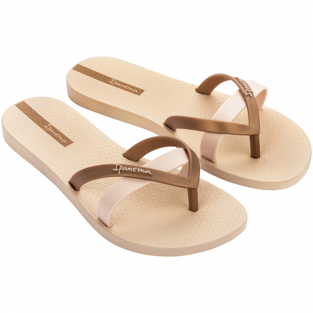 Slapi Ipanema Kirei Fem bej and gold 81805-AG219 pentru Femei