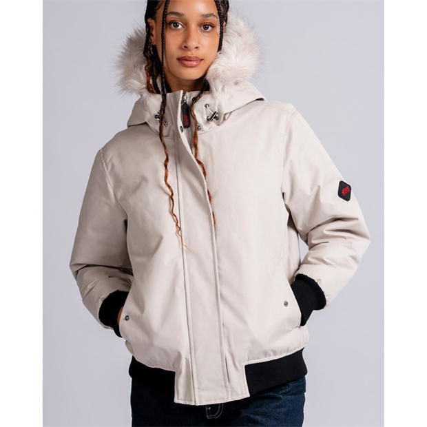 49Winters Angel Bomber pentru femei roz maro deschis