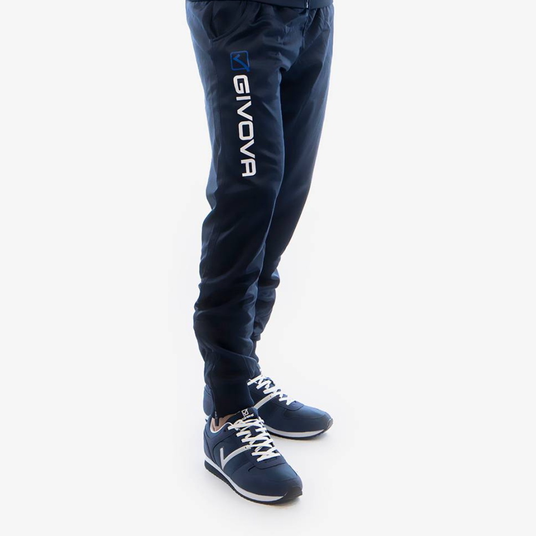 Pantaloni sport conici Givova bleumarin barbati 