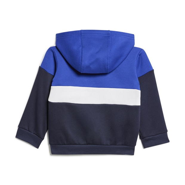 Trening fleece adidas Tiberio 3-Stripes Colorblock pentru Bebelusi albastru gri