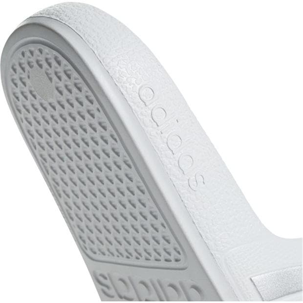 adidas Adilette Aqua Slide pentru baieti alb argintiu