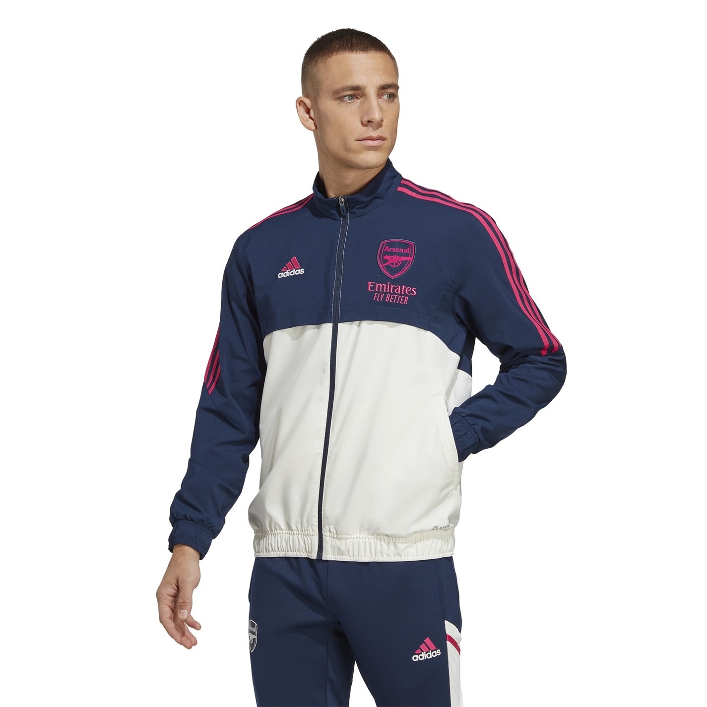 Bluze trening adidas Arsenal Condivo 22 Presentation pentru adulti bleumarin off alb