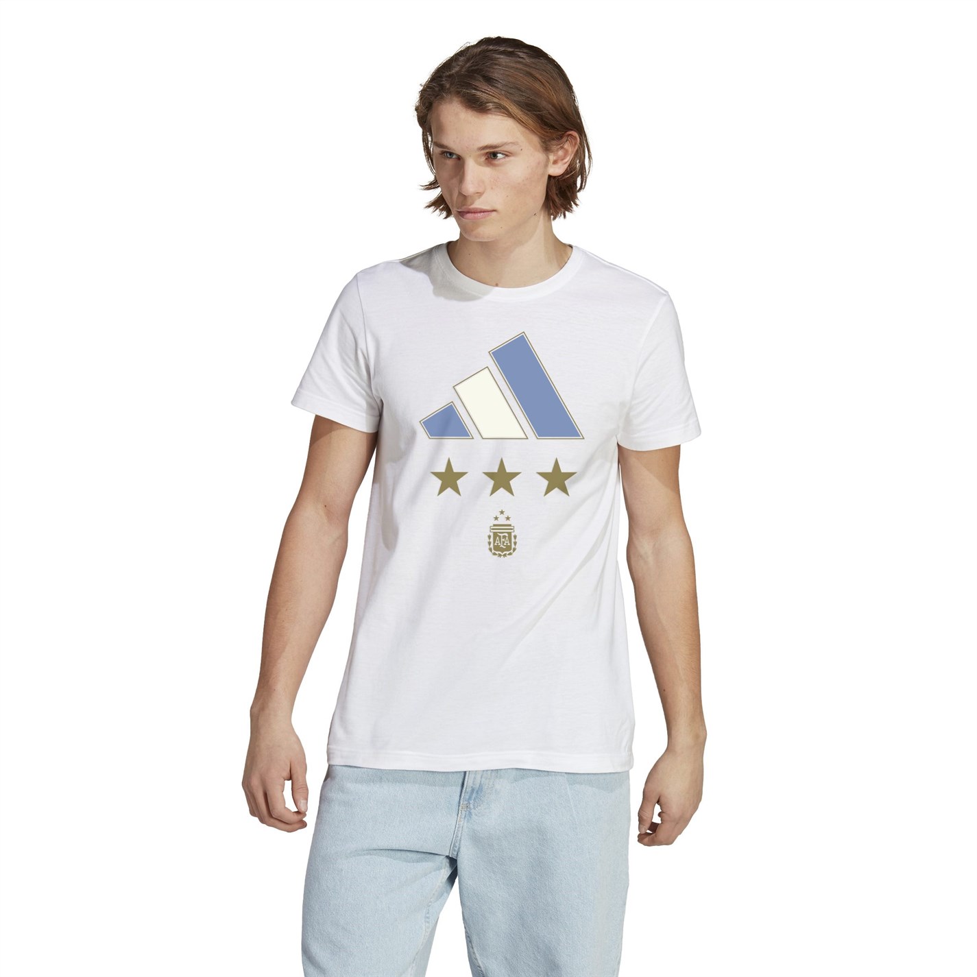 Tricou adidas Argentina Cupa Mondiala 2022 Winners pentru adulti alb