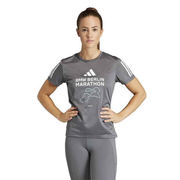 Tricou adidas BMW Berlin Marathon 2023 pentru femei gri