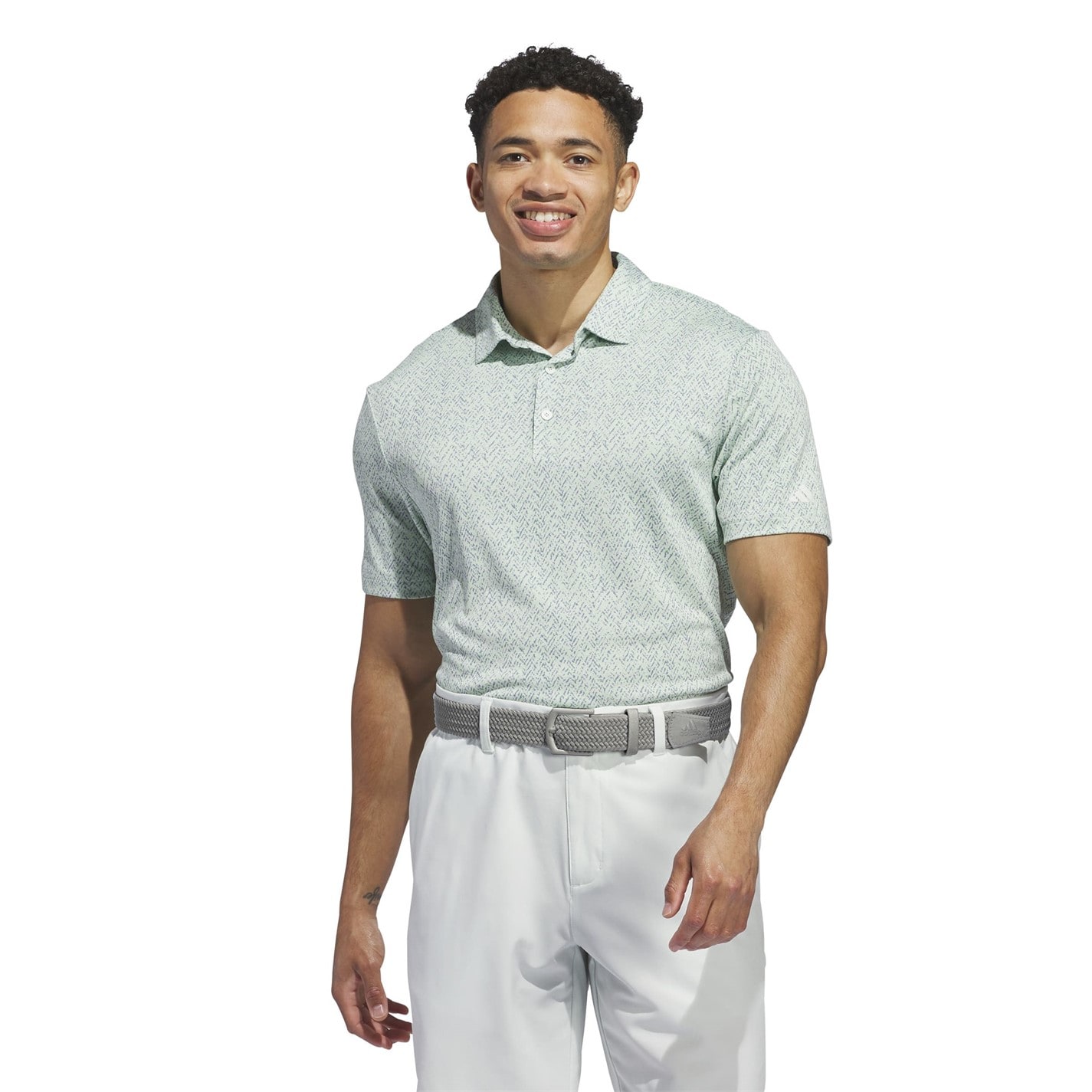 Tricouri Polo adidas Fairway Jacquard pentru Barbati semi verde sprk